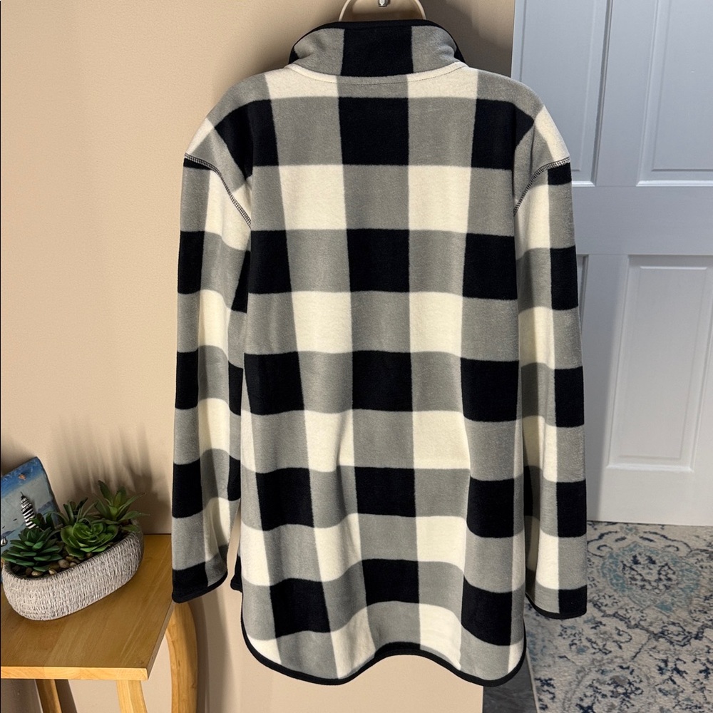 Style & Co quarter zip fleece plaid sweatshirt - Picture 4 of 11